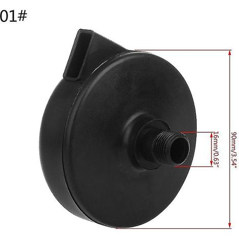 16mm plastique noir filetage mâle silencieux d'échappement à filetage mâle pour compresseur (1/5)