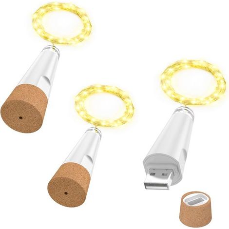Luces LED recargables para botellas, ideales para decoración (1/5)