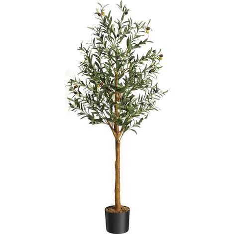 Plantes artificielles,150cm - Avec pot noir - Pour la maison, le salon, la chambre à coucher, le bureau - Décoration moderne (1/5)