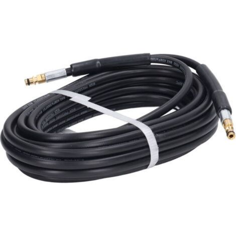 Tuyau d'eau haute pression en caoutchouc de 15m, 5800psi, 40mpa, remplacement de tuyau de laveuse à pression pour Karcher K2 K3 K4 K5, 2 bouchons d'extrémité