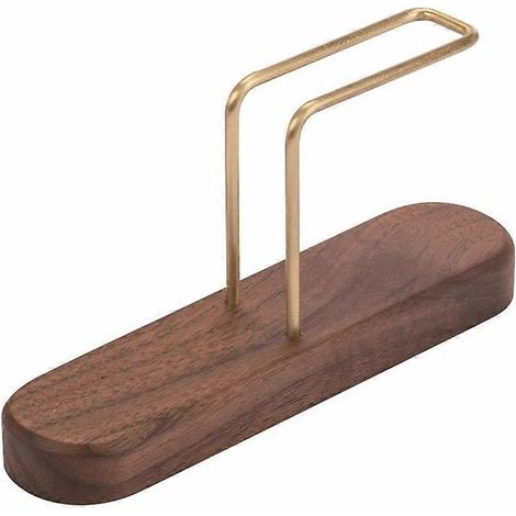 Support de rangement pour filtres à café en bois de noyer, en forme d'éventail, pour papier filtre. (1/4)