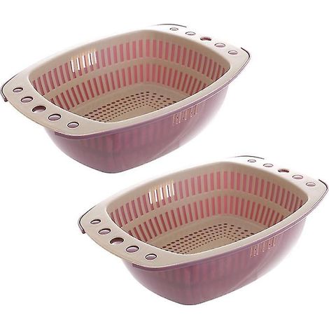 2 Stück doppelwandige Abtropfkörbe (1/3)