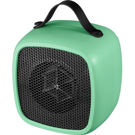 Mini radiateur électrique portable 500 W, puissant, silencieux, pour la maison et le bureau, idéal pour l'hiver (couleur :vert) (1/5)