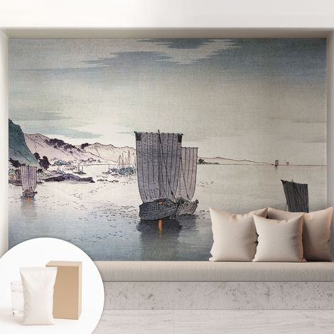 Tapete Vliestapete mit Kleber Wandtapete modern - Tapete mit Motiv - Tapete Schlafzimmer Segelkulisse 208x146 cm (1/5)