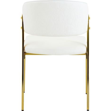 Silla de comedor, ergonómica, acolchada, 51 x 49 x 78 cm, blanco (1/5)