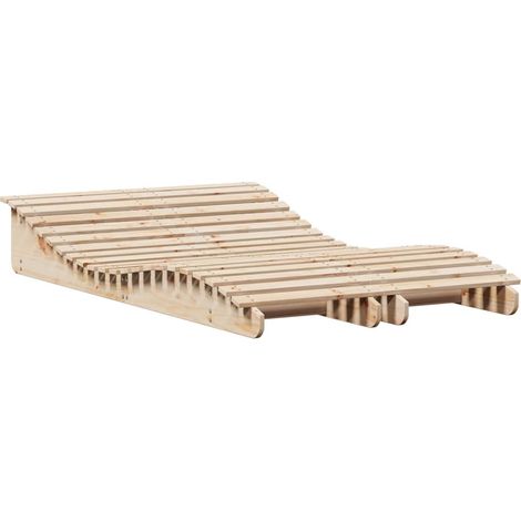 Sun Loungers 2 pcs 205x60x31.5 cm Solid Wood Pine vidaXL