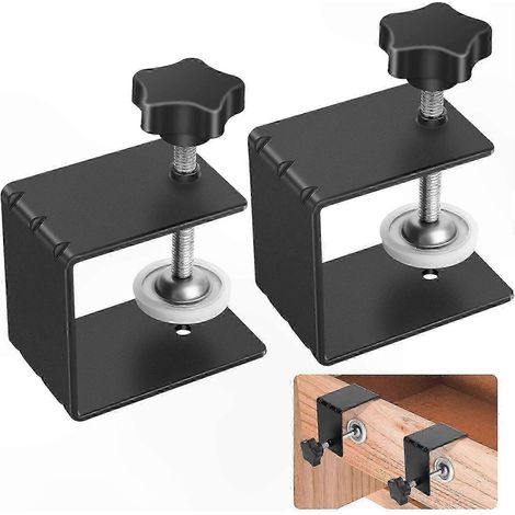 Lot de 2 Serre-joints en Acier Résistant pour Bricolage, Menuiserie et Réparation de Tiroirs, Noir, 8x5x6,5 cm (1/3)