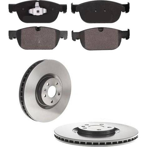 KIT FRENI ANTERIORI compatibile con VOLVO V90 II STATION WAGON (235,236) - DISCHI + PASTIGLIE OEM: P 86 027 , P 86 028 / 18566 , 18586 , 18587 /SOSTITUZIONE DIRETTA/BASSA POLVERE/SILENZIOSO (1/5)