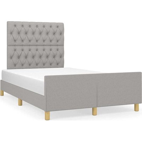Maison Exclusive - Giroletto senza Materasso Grigio Chiaro 120x200 cm Tessuto (1/5)
