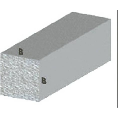 5 x PROFILO ARGENTO H.100 CM QUADRO PIENO 10X10 MM