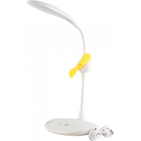 Lampe LED à Intensité Variable Lampe de Bureau USB avec Ventilateur, Économie d’Énergie, Idéale pour Lecture (1/5)