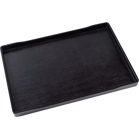 Bac à eau pour reptiles, bol carré en plastique antidérapant pour lézards (noir, taille XL)-AquaForge (1/5)