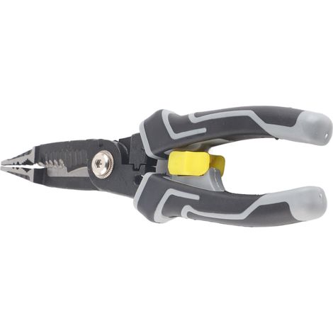 Pince à dénuder multifonctionnelle pour électricien, noire et jaune, pince à bec effilé pour entretien et maintenance (1/5)