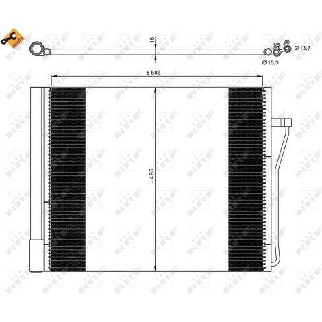 Condenseur, climatisation NRF 350077 BMW 64509109724 64509149390 64509255984