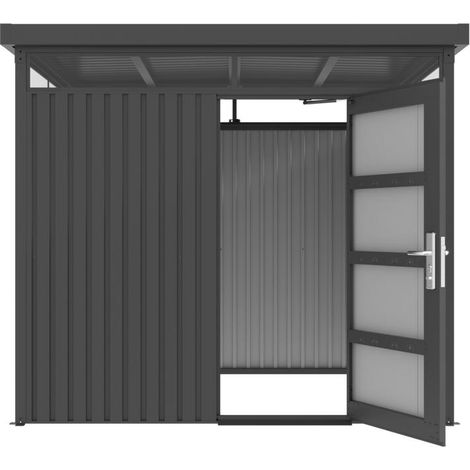 Premium Systemgerätehaus 5 qm m. Oberl. 254x194x218cm anthr.