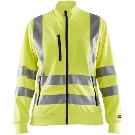 Sweat de travail zippé haute visibilité femme 3308 - Jaune fluo M (1/4)