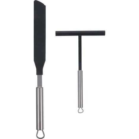 Spatule en acier inoxydable et nylon pour crêpes et gâteaux, grattoir à pâtisserie pour crème et confiture (1/5)