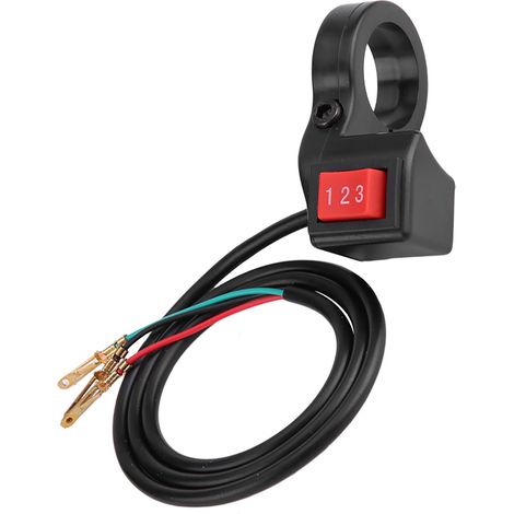 Module de changement de vitesse électrique 3 vitesses 22mm 7/8in pour guidon moto, scooter et vélo électrique (1/5)