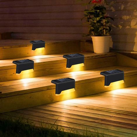 Luces LED solares para exteriores, ideales para caminos, jardines, terrazas, escaleras y vallas. (1/4)