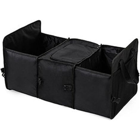 Organiseur de coffre – Idéal pour garder toutes les fournitures de camion ensemble. tout en étant pliable à plat pour un rangement facile. Organiseur pour voiture. SUV et camion Noir (1/5)