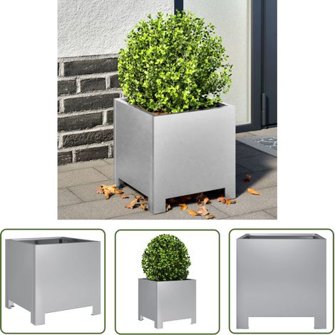 vidaXL Jardinière 30x30x30 cm acier galvanisé (1/5)