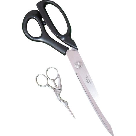 Lot de 2 ciseaux utilitaires extra longs pour maison/bureau, 30,5 cm, ciseaux de tailleur d'ameublement, grue de 11,4 cm, ciseaux de couture tout usage en acier inoxydable (1/4)