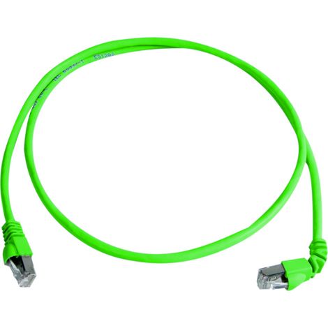 Telegärtner 100008488 RJ45 Patchkabel CAT 6a S/FTP 3.0 m Grün Flammwidrig, mit Knickschutztülle 1 St