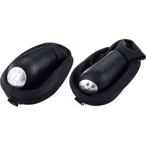 Pommeau de Levier de Vitesses à 5 Vitesses avec Cache-Soufflet Compatible avec Renault Dacia Logan MK1 2005-2014 Sandero MK1 2007-2014 Stepway 2011 - 1 (1/3)