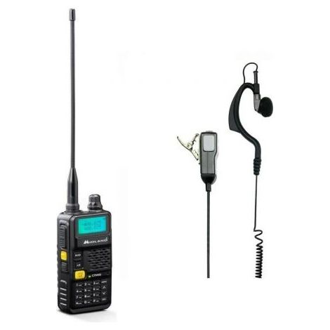 Midland CT590-S Ricetramettitore VHF/UHF dual band C1354 + Auricolare microfono MA21-LK