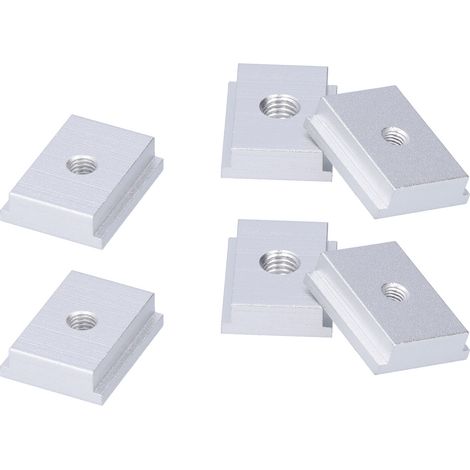 Lot de 6 écrous coulissants pour rail en T, en alliage d'aluminium, pour équipements d'automatisation, profilés de fixation M5, M6 et M8. (1/5)