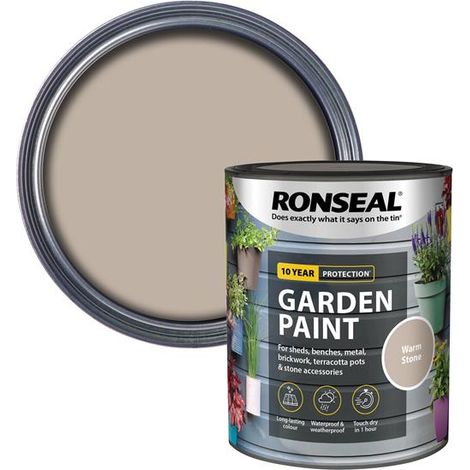 Ronseal Warm Stone Garden Paint - 750ml Exterior Exterior for Wood, Metal, and Sheds (1/5)
