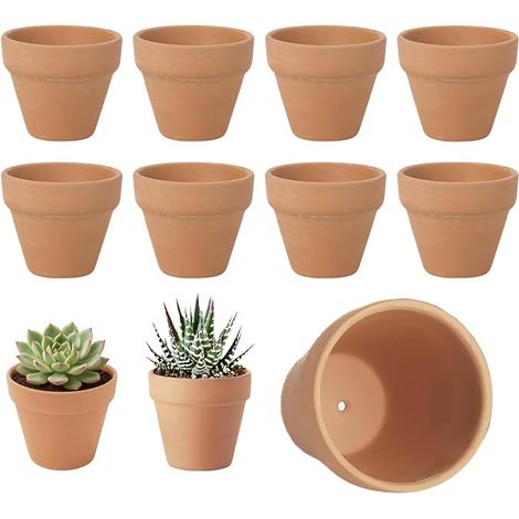 Terracotta Pots 10 Pieces Small Terracotta Pots 10 x 8 cm (1/5)