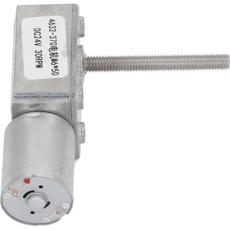 24-V-Gleichstrom-Getriebemotor, stoßfestes Schneckengetriebe, Vierkant, Turbine, 30 U/min, M6x50-mm-Welle (1/5)