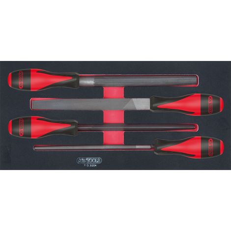 KS Tools - Module de limes demi-douces, 4 pièces - 713.3004