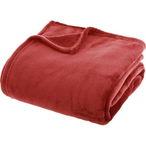 Lancio in flanella rossa 180x230cm - Atmosphera créateur d'intérieur