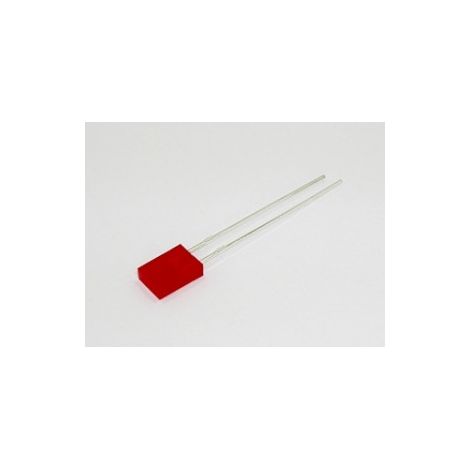 10 unidades de LED rectangulares rojos de 2x5 mm