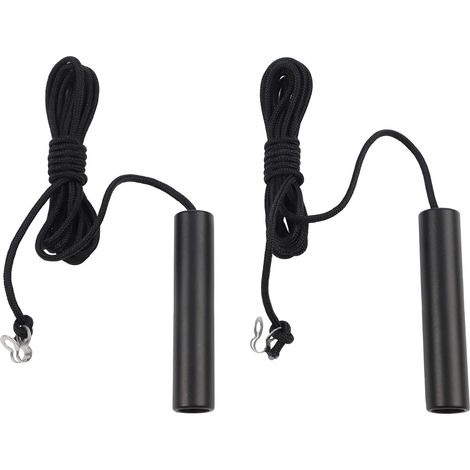 Pack of 2 replacement nylon ceiling light cords, black, 1.5 m (1/5)