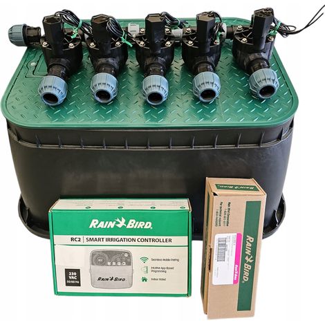 Kit Rain Bird a 5 stazioni: collettore a gomito, RC2, RSDBex, coppa, PE 20 (1/5)