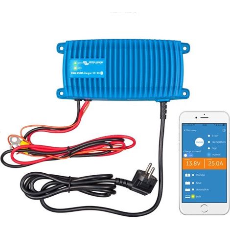 Victron – Chargeur de batterie moto 12V 7A – IP67 étanche – Pour batteries 60-80Ah – Connexion Bluetooth – Câble 1,5m 230V (1/6)