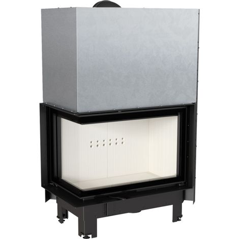Inserto para chimenea MBA 17 BS cristal en el lado izquierdo puerta de guillotina