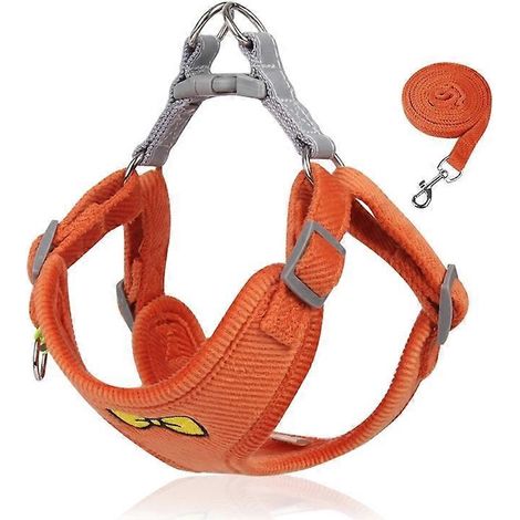Verstellbares Hundegeschirr XL orange, Outdoor-Spaziergangsleine, atmungsaktive Hundebekleidung, bequem und sicher – Größe XL.