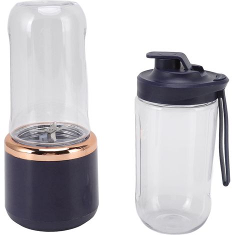 Mixeur portable sans fil de 300 ml, rechargeable par USB, livré avec un bol mélangeur et un couvercle. (1/5)