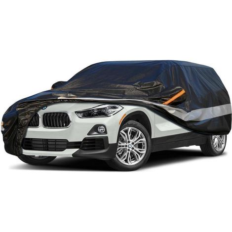 10-Schicht Autoabdeckung Wasserdicht Atmungsaktiv für BMW X2 (2017-2023) Schwarz (1/5)