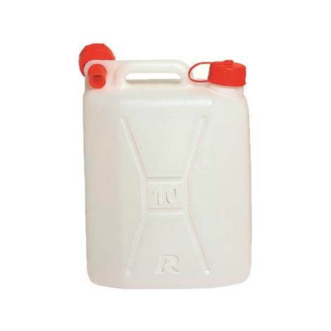 Ribimex – Jerrican alimentaire 10L en polyéthylène haute densité – Stockage et transport liquides – Simple compartiment – Résistant aux chocs
