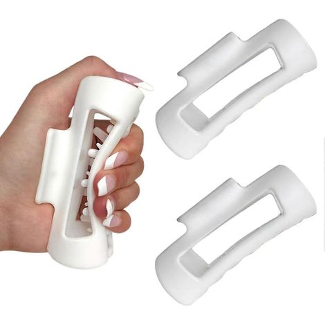 Pince à cheveux carrée Cloud Clip Frosting, souple et flexible, pour femmes, épaisse, légère, grande et confortable, lot de 2 (B) (1/5)