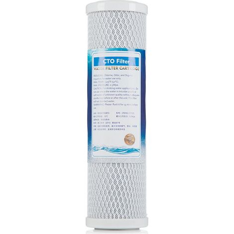 3x CTO Cartouches de filtre à eau en bloc de carbone de 10 po pour eau potable, systèmes d'osmose inverse, s'adapte à tous les boîtiers de filtre de 10" 25cm