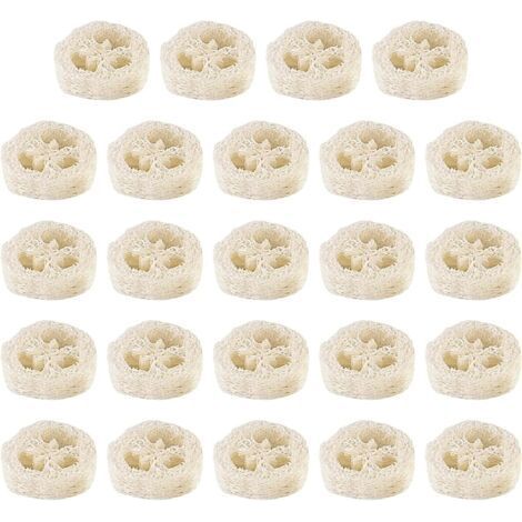 FENOPLASTICANaturel luffa éponge coussin de savon,Regerly 24 pièces luffa éponge porte-savon luffa porte-savon coussin de savon luffa éponge luffa pour douche bain cuisine plan de travail (1/5)