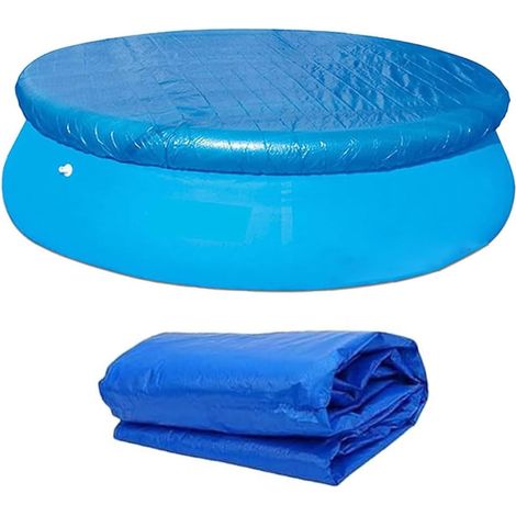 Bâches pour Piscine Ronde, Bâche pour Piscine extérieure, Couverture de Protection Pliable pour Piscine, Bâches solaires pour 305CM/10FT piscines Hors Sol et gonflables (1/5)