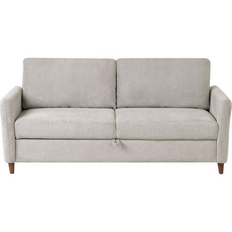 Canapé 3 Places Moderne en Tissu avec Accoudoirs et Rangement Rembourré Meuble de Salon Gris Mare (1/5)
