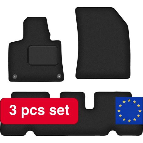 Alfombrillas de lujo, hechas a medida para Citroën C4 Picasso II, negras. (1/5)
